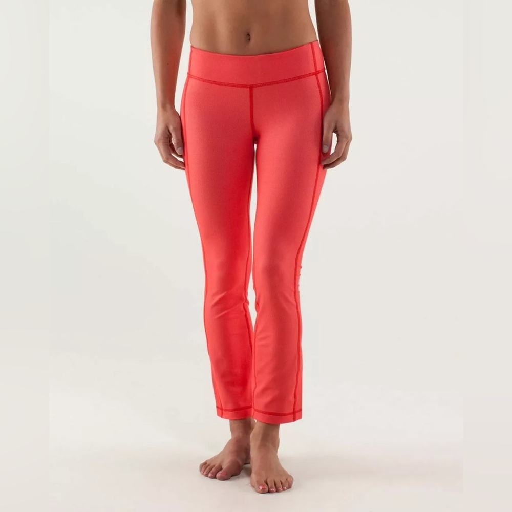 Lululemon P.Y.B Pant Denim Love Red Yoga Pants Size 4
